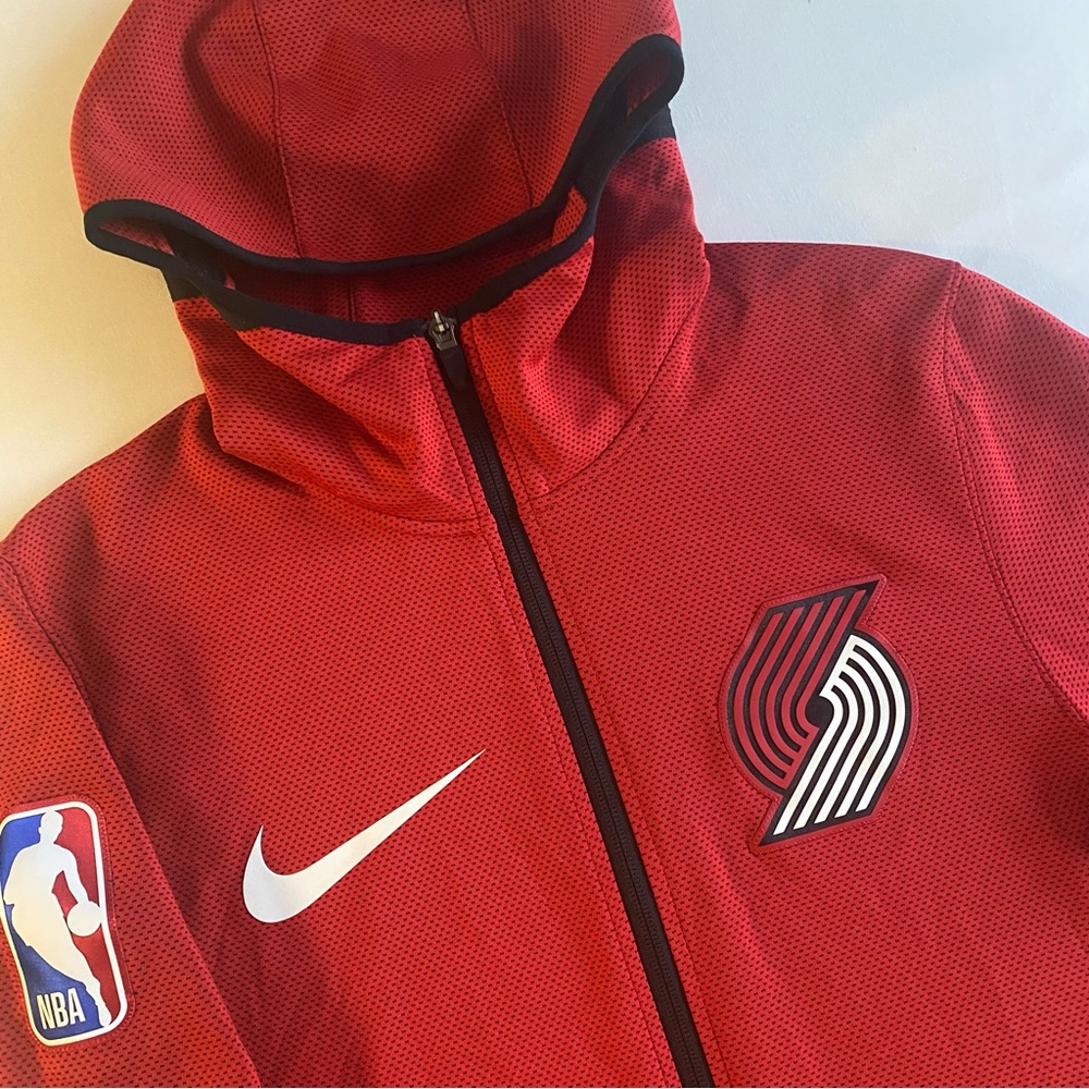 Nike Portland Trail Blazers Showtime Hoodie Mens S Full Zip NBA Sweatshirt